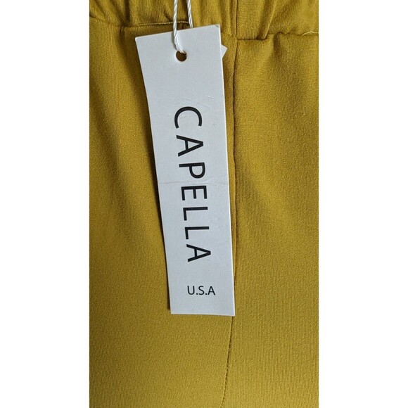 Capella Womens Size M Trouser Pants Stretch Mustard - Picture 6 of 9